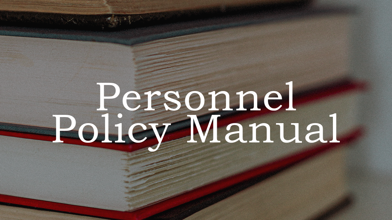Personnel Policy Manual