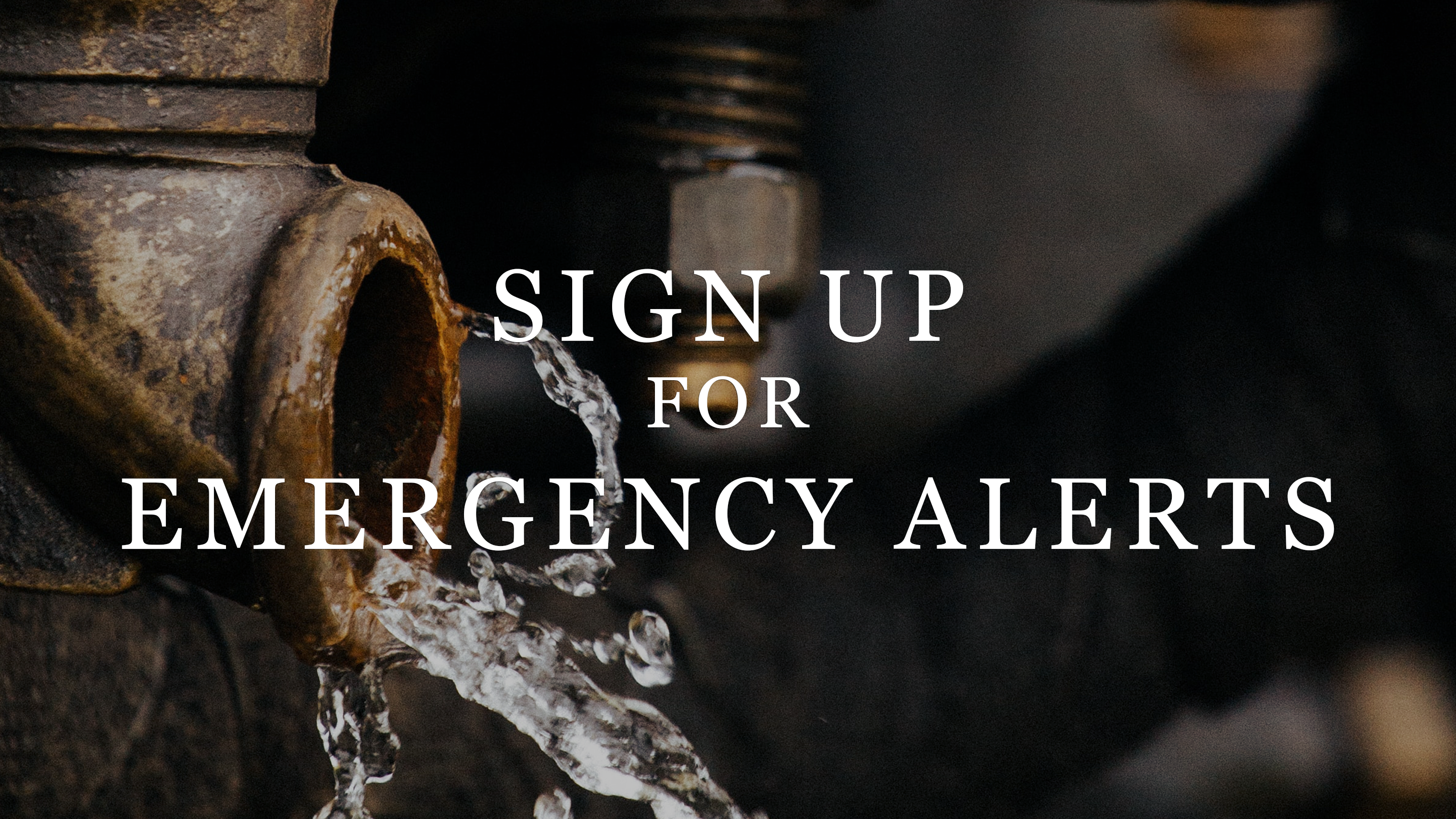 Water Emergency Alerts Button