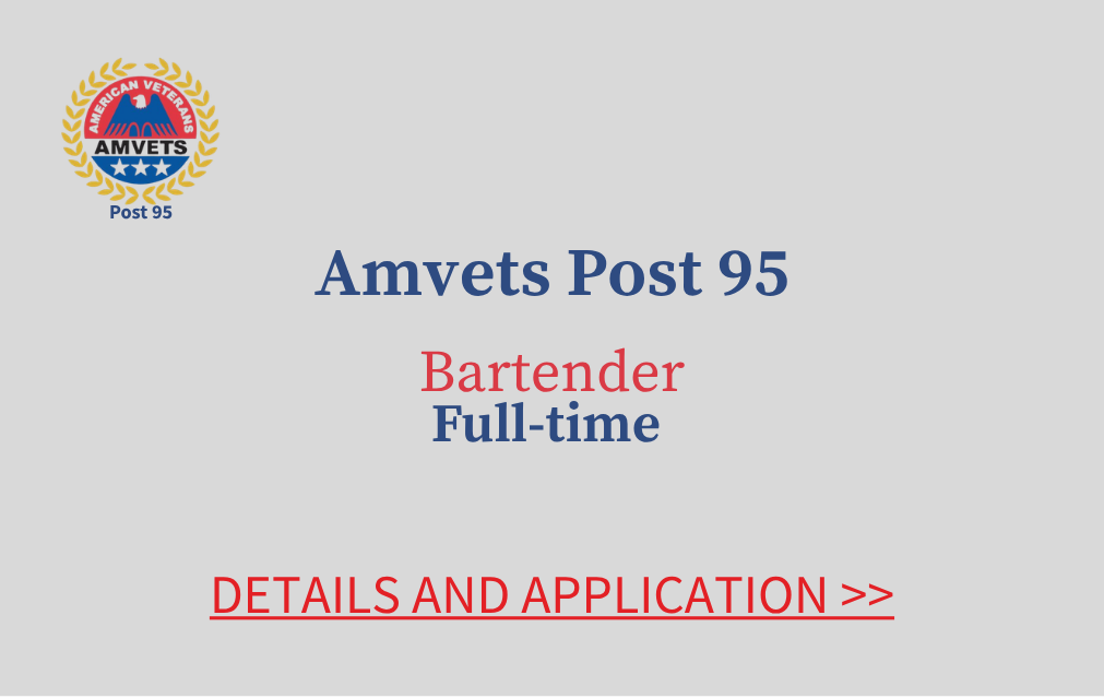 Amvets Post 95 Bartender Full-time Details and Application