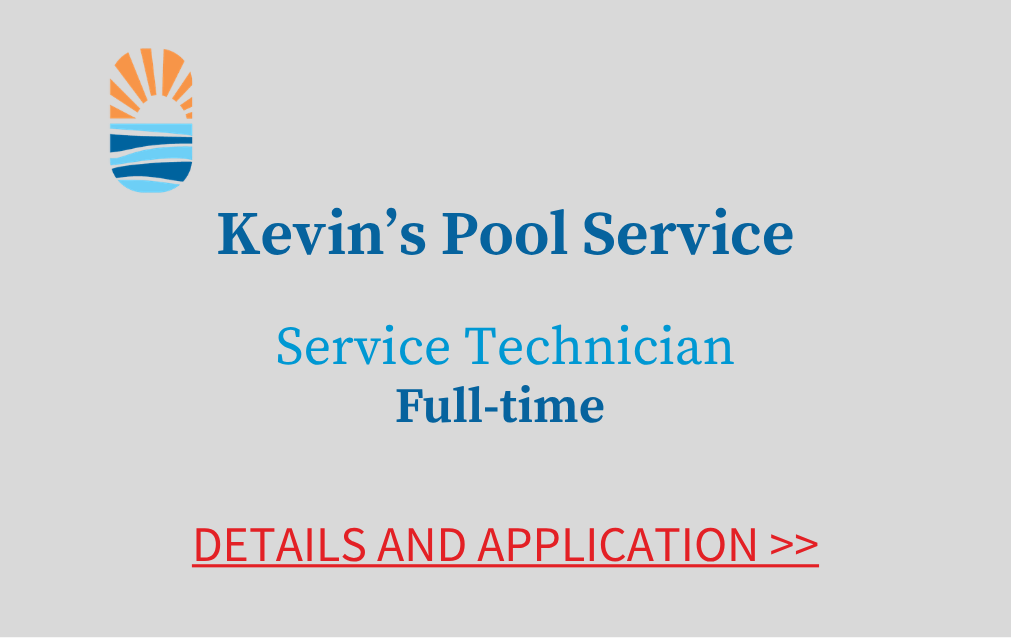 Kevin's Pool Service Service Technician Full-time Details and Application
