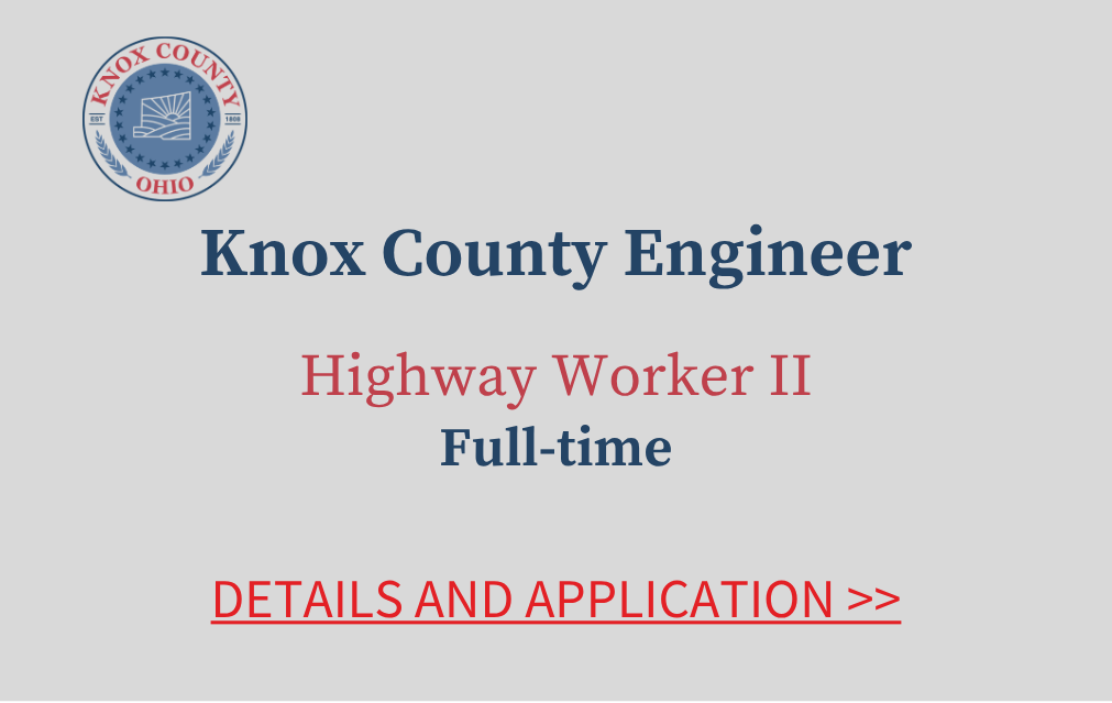 Knox County Engineer Highway Worker 2 Full time Details and Application