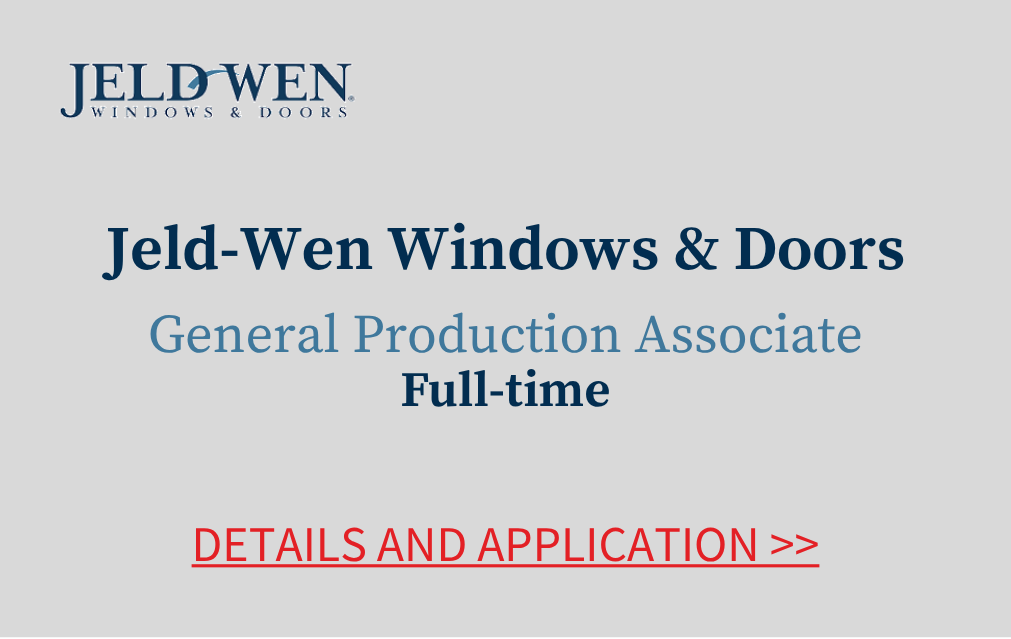 Jeld Wen Windows and Doors General Production Associate Full-time Details and Application