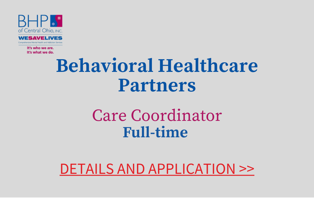 Behavioral Healthcare Partners Care Coordinator Full-time Details and Application