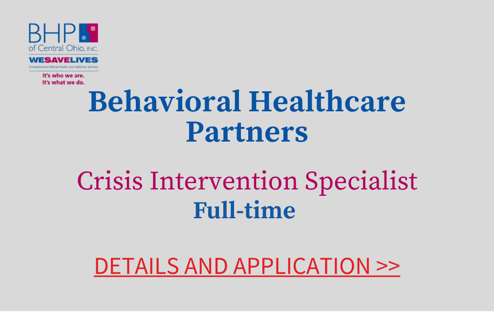 Behavioral Healthcare Partners Crisis Intervention Specialist Full-time Details and Application