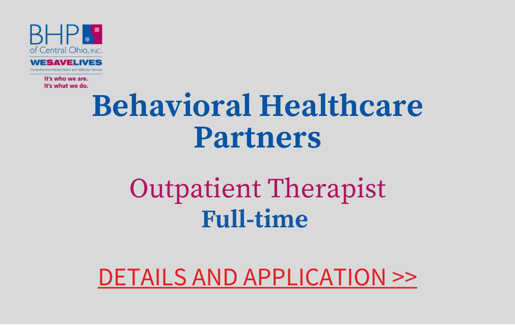 Behavioral Healthcare Partners Outpatient Therapist Full-time Details and Application