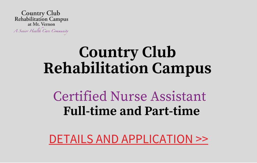 County Club Rehabilitation Campus Certified Nurse Assistant Full-time and Part-time Details and Application