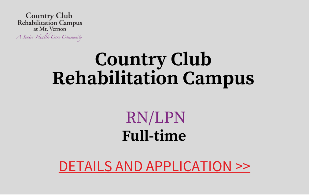 Country Club Rehabilitation Campus Registered Nurse Licensed Practical Nurse Full-time Details and Application
