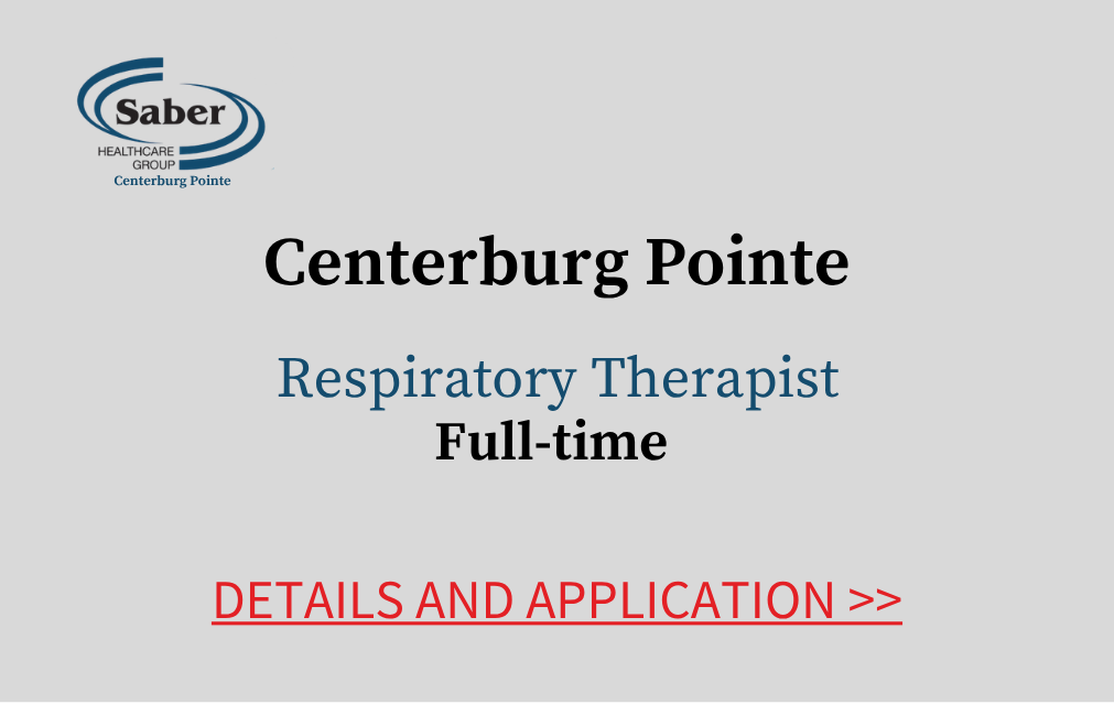 Centerburg Pointe Respiratory Therapist Full-time Details and Application