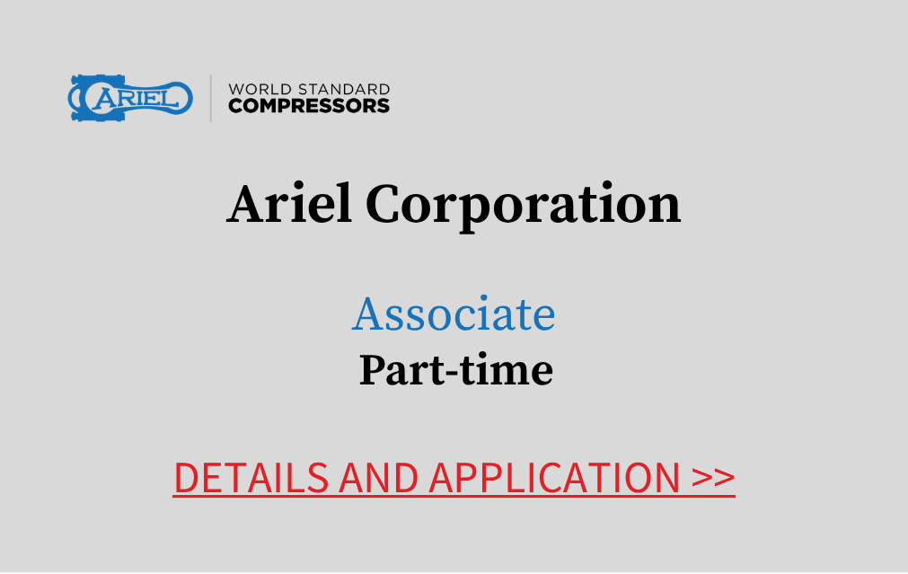 Ariel Corporation Associate Part time Details and Application