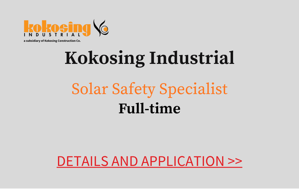 Kokosing Industrial Solar Safety Specialist Full time Details and application