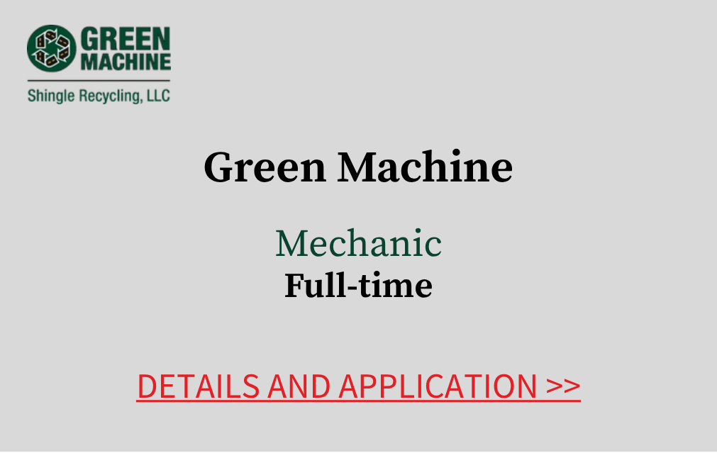 Green Machine Mechanic Full time Details and application