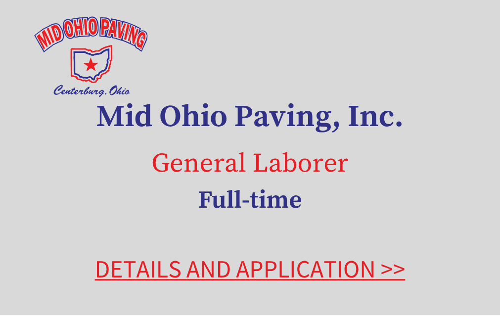 Mid Ohio Paving, Inc. General Laborer Full time Details and application