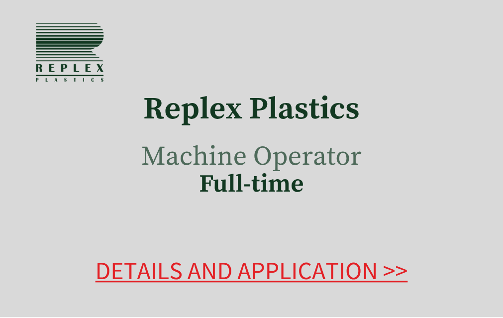 Replex Plastics Machine Operator Full time Details and application