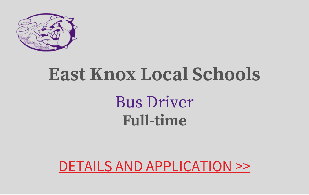 East Knox Local School Bus Driver Full time Details and application